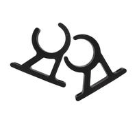 SOPOTUTU 2 Pièces Pince Nylon Noire pour Tube Bateau Support Canne Porte-échelle et Fixation Tube Résistante Lot de Clips pour Kayak et Yacht