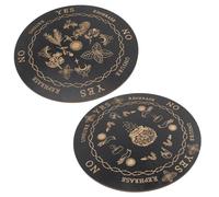 SOPOTUTU 2 pièces Planche de Divination Bois Tableau Pendule Pratique pour Voyance Surface Lisse Sculptée Cadeau Décoration Ésotérique pour Débutants et Amateurs