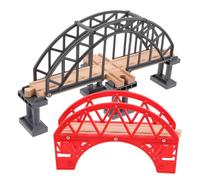 SOPOTUTU 2 Pièces Pont de Train Bois Arches Décoratives Accessoires de Jeu Éducatifs pour Trains pour Construction de Scènes Ferroviaires Robuste
