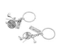 SOPOTUTU 2 Pièces Porte Clés Forme Talon Haut Fitness Musculation pour Femmes Lot de Décorations Clés Élégantes Motivation Original