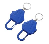 SOPOTUTU 2 Pièces Porte-clés Rétractable Résistant avec Clip Porte-Badge Extensible Attache à Ressort et Lanière pour Randonnée Camping et Activités Extérieures