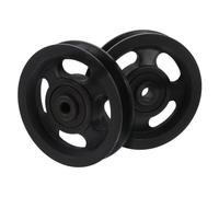 SOPOTUTU 2 pièces Poulie de Fitness Diamètre Roue à Roulement Lisse pour Machine Musculation Accessoires Gym Noir