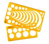 SOPOTUTU 2 pièces Règle de Dessin Géométrique Plastique de Gabarits de Mesure Pratiques pour Modèles de Dessin et Applications Multiples