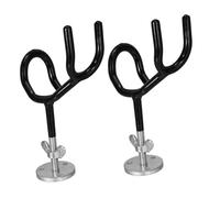 SOPOTUTU 2 Pièces Support Canne à Acier avec Base de Montage Rack Robuste Extérieur Porte Canne Amovible pour Organisation et Transport Facile