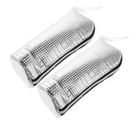 SOPOTUTU 2 Pièces Transporteur de biberon Poussette de Bouteille Mini- fourre-Tout de biberon Thermique Sacs de Rangement Portables Feuille d'aluminium Light Grey