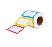 SOPOTUTU 2 rouleaux Étiquettes Autocollantes Colorées Étiquettes Prénom Classification pour École Maison Bureau Autocollants Polyvalents Faciles à Écrire et Retirer