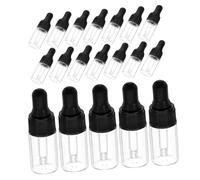 SOPOTUTU 20 Pièces Bouteilles Mini Transparentes avec Pipette de Flacons pour Stockage de Voyage Étanches Réutilisables pour Dosage