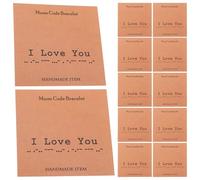 SOPOTUTU 20 Pièces Carte Anniversaire Apprentissage Code Morse Carte Éducative Pour Débutants Garçon Fille Alphabet Code Morse Pour Bracelet Amitié