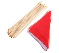 SOPOTUTU 20 pièces Drapeaux de Marquage Triangulaires Rouges pour Jardin et Chantier Drapeaux de Repérage Pratiques et Faciles à Installer Indicateurs de Pelouse Polyvalents