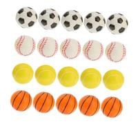 SOPOTUTU 20 pièces Lot de Mini Balles Anti-Stress Sport Mousse PU Football Baseball Tennis et Basketball Jouets de Détente pour Adultes Renforcement Préhension et Dextérité