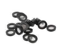 SOPOTUTU 20 Pièces Lot de Rondelles Caoutchouc avec Filtre Inox pour Robinet Plomberie Joint Étanchéité Tuyau Vidange et Crépine Accessoires Protection Fuite Noir Points