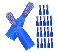 SOPOTUTU 20 pièces Mini Brosses à Dents Portables pour Usage Prison Brosses à Dents Demi Doigt Sécurisées Adaptées Aux Détenus et de Réhabilitation Nettoyage Pratique et Sûr