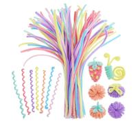 SOPOTUTU 200 Pièces Chenille Sticks Bâtons Fuzzy Peluche Souples et Solides pour Projets DIY Décorations Artisanat Facile à Modeler