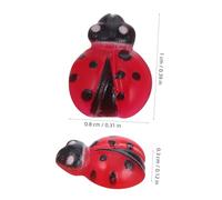 SOPOTUTU 200 Pièces Mini Ladybug Figurines Resin Landscape Accessories for Fairy Garden Dollhouse Micro Landscaping Decoration