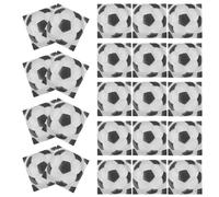 SOPOTUTU 20pièces Serviettes Imprimées Football Décorations Thème Soccer Idéales Pour Anniversaires Et Événements Sportifs Absorbantes Et Durables Facilite Le Nettoyage