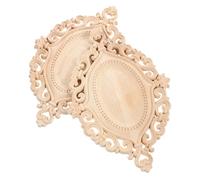 SOPOTUTU 2pièces Applique Bois Sculpté Cadre Non Peint Lot de Appliques Bois pour Meubles Décalcomanie Décorative
