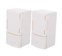 SOPOTUTU 2pièces Mini Réfrigérateur Modèle De Réfrigérateur Accessoires De Mini Maison Soi-même Décoration Jouet De Modélisation