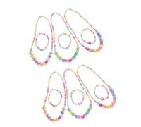 SOPOTUTU 3 ensembles Bijoux Créatifs pour Garçon Fille avec Colliers et Bracelets Perles Colorées Kit de Création pour Filles et Garçons Décoration Ludique et Mode Couleur Aléatoire