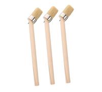 SOPOTUTU 3 Pièces Brosse Pneus avec Applicateur Outil de Réparation Pneus Manche Incurvé Brosse Mécanique Automobile pour Entretien et Nettoyage
