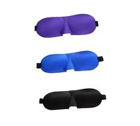SOPOTUTU 3 pièces Masque de Sommeil et Confortable Masques Oculaires Ajustables pour Dormir Voyager Travailler Sieste Design Contouré avec Motif Étoile Lune