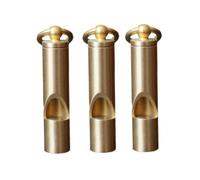 SOPOTUTU 3 Pièces Sifflet Laiton Pur Porte Clés Sifflet Vintage Survie Randonnée Accessoire Extérieur