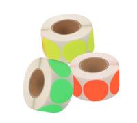 SOPOTUTU 3 rouleaux Étiquettes Autocollantes Inventory Labels Fluorescentes pour Stock Alimentaire pour Cuisine Restaurant et Alimentaire