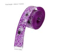 SOPOTUTU 3 Rouleaux Rubans Halloween avec Motif Toile Araignée Décorations de Fête Effrayantes pour Couronnes et Créations Diy Lot de Orange Vert