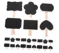 SOPOTUTU 30 Pièces Mini Tableau Ardoise Bois avec Pince de Panneaux à Message Multifonctionnels Réutilisables pour Notes Décoration Mariage et Organisation