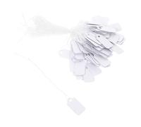 SOPOTUTU 300 pièces Lot de Étiquettes de Prix Blanches avec Ficelle Étiquettes Suspendues pour Bijoux et Vêtements Faciles à Installer et Réutilisables pour Petites Entreprises