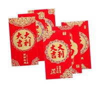 SOPOTUTU 36 Pièces Enveloppes rouges traditionnelles chinoises pour Nouvel An Chinois et Fêtes du Printemps Décorations festives pour mariages et célébrations