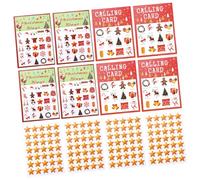 SOPOTUTU 37 Pièces Cartes Bingo de Fête Papier Premium Joueurs Jeu Intellectuel pour Réunions Familiales et