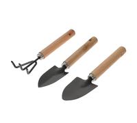 SOPOTUTU 3Pièces Outils de Jardinage Mini Pelle Râteau pour Jardin Camping Outils Fer Couleur Noir
