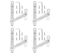 SOPOTUTU 4 Ensembles Limiteur de Fenêtre Acier Inoxydable Jeu de Butées avec Ouverture Sécurisée à Clé Dispositif de Restriction Angle pour Sécurité Garçon Fille Installation Facile pour
