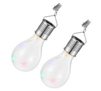 SOPOTUTU 4 pièces Ampoules Solaires LED à Suspendre avec Fil Cuivre Transparent Lampes Décoratives Étanches pour Jardin Extérieur Guirlande Lumineuse Solaire Colorée