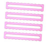 SOPOTUTU 4 Pièces Assistant de Règles Mahjong Guide Ligne Acrylique Rose Scintillant Outil Stratégique pour Débutants Alignement Précis des Tuiles Accessoire pour Jeux Familiaux et