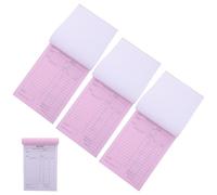 SOPOTUTU 4 Pièces Carnet de Reçus à Copie Carbone 2 Parties en Papier avec Design Multi-colonnes pour Environnements Commerciaux et Boutiques de Détail, pour Gestion des Commandes et