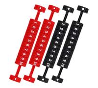 SOPOTUTU 4 pièces Compteur de Score Multijeux pour Table Football Babyfoot et Air Hockey Marqueurs à Polyvalents pour Tables Standard Unités de Pointage Durables Noir et Rouge
