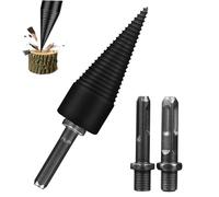 SOPOTUTU 4 pièces Foret Fendeur de Acier Compatible Perceuse Électrique Installation Facile Conception Unique pour Fendage Rapide Du de Chauffage