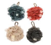 SOPOTUTU 4 pièces Lot de Éponges Exfoliantes et Portables Accessoires Salle Bain pour Gommage Corporel Texture Souple et Convient à Toute la Famille Couleur Aléatoire Couleur Aléatoire