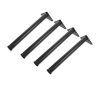 SOPOTUTU 4 pièces Meuble Aluminium Jeu de Triangulaires Alliage Métallique pour Cabinet Canapé Lit Support Stable pour Table Basse et Commode Finition Noire Moderne