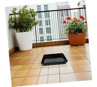 SOPOTUTU 4 Pièces Soucoupes Carrées pour Plantes Plastique Épais Support Stable pour Pots de Fleurs Plateau Récupérateur Eau Adapté Aux et Jardinières Intérieur et Extérieur