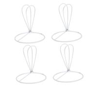 SOPOTUTU 4 Pièces Support Abat Jour Métal Cadre Abat Jour Fil Anneau pour Lampe Suspendue et Lampe de Table Fer Solide Facile à Installer Compatible Style Vintage et Plafonniers