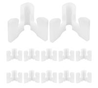 SOPOTUTU 40 Pièces Supports en Plastique Blanc pour Étagères Filaires et Raccords de Tuyaux D'armoire Fixation Discrète et Support Sécurisé pour Rangement Organisé