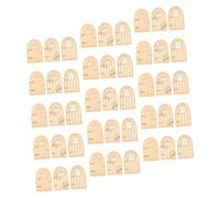 SOPOTUTU 45 Pièces Porte de Fée Bois Non Peinte Kit Créatif pour Décoration Jardin Miniature Maison de Poupée Bricolage Thème Féerique Assortiment Varié pour Décorations Imaginatives