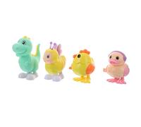SOPOTUTU 4Pièces Horlogerie Animaux Colorés pour Garçon Fille Poussin Canard à Remonter pour Tout Petits et Garçon Fille Âge Préscolaire
