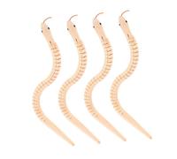 SOPOTUTU 4pièces Serpents Ondulants Bois Vierges Flexibles Et Articulés à Peindre Modèles Animaux Projets Artistiques pour Garçon Fille De Ans Et Plus