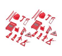 SOPOTUTU 5 Ensembles Figurines with Dollhouse Fire Extinguisher Toys Realistic Fireman Role-Playing Accessories for Creative Pretend Play and Photography