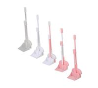SOPOTUTU 5 Ensembles Miniature Dollhouse Cleaning Set Broom and Dustpan for Dolls Child Safe Pretend Play Accessories Lightweight and Ergonomic House Ornament