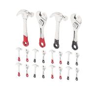 SOPOTUTU 5 Ensembles Miniature Dollhouse Repair Tool Set Mini Wrench and Hammer Kits Portable Simulation Maintenance Tools for Pretend Play and DIY Crafts