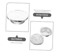 SOPOTUTU 5 ensembles Pots Alimentaires Papier Aluminium avec Couvercle Paniers de Cuisson Barbecue Multifonction pour Camping et Réchauffage Contenants Durables et pour Grillades Plein Air